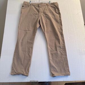 AG‎ Adriano Goldschmied The Everett Pants Men 40x32 Tan Slim Straight Khaki